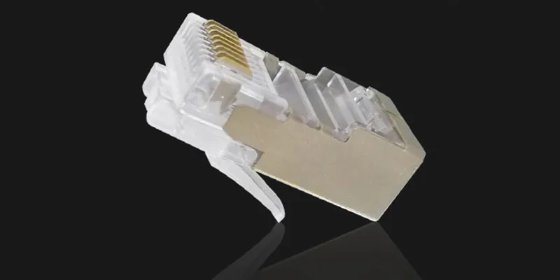 Сетевой разъем RJ45 модульный Cat5 8Pin 8P8C металлический экранированный многожильный