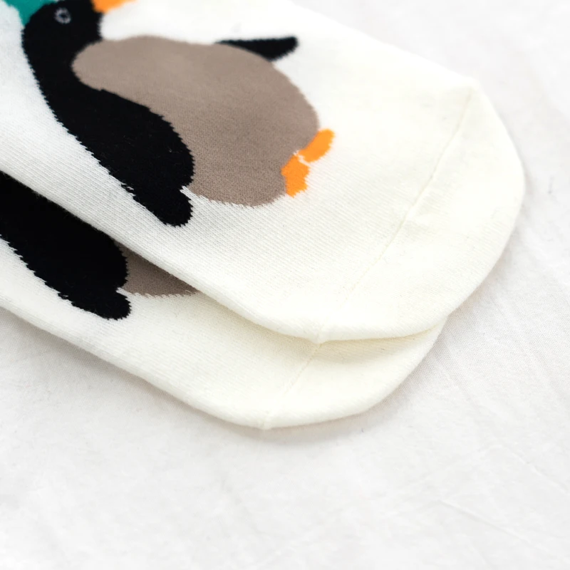 Вязаные мужские носки унисекс с изображением медведя, Кита, пингвина, модные хлопковые невидимые забавные носки, невидимые, 1 пара, Прямая поставка от поставщиков