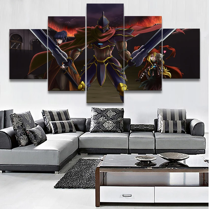 Vaardigheid Het pad Absoluut Canvas Modulaire Foto Wall Art Kader 5 Stuks Anime Overlord Gamma  Schilderijen Hd Prints Poster Woonkamer Decoratieve|modular pictures|print  posterwall art - AliExpress