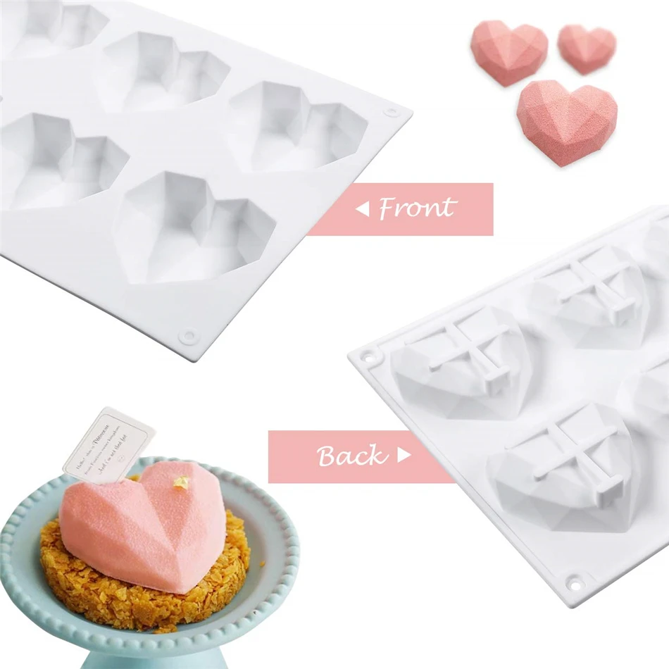 TTLIFE форма для торта 6 полости силиконовая форма для украшения торта инструменты Алмазное сердце форма для выпечки форма для мыла мусс Кондитерские инструменты