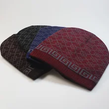 Bylagastreet зимний теплый вязаный шапки фланелевые вязаные шапки плюшевые шапочки жаккардовые переплетенные шапочки для мужчин и женщин 4 цвета