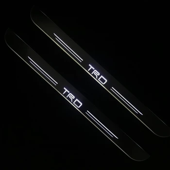 

RQXR led stainless steel overlay acrylic door scuff for toyota gt86 ,Subaru BRZ moving door sill plate decorative light,2pcs