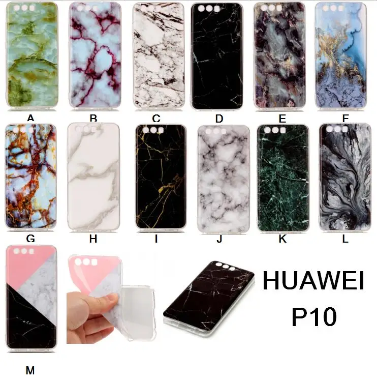 Роскошный чехол для Huawei P10 2017 ТПУ P 10 VIR-L09 VIR-AL00 VIR-L29 Мрамор узор мобильного телефона