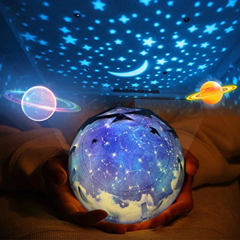 Led Night Light Lamp Child Battery Powered Starry Sky Magic Star Moon Planet Projector Lamp Cosmos Universe bedside lamp (3)