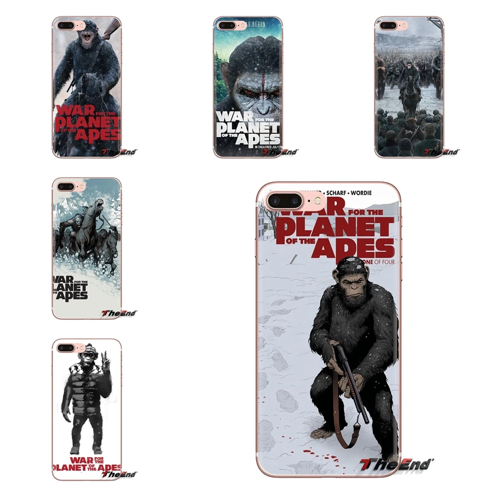 War for the Planet of Apes Transparent TPU Housing For Samsung Galaxy S3 S4 S5 Mini S6 S7 Edge S8 S9 S10 Plus Note 3 4 5 8 9 |