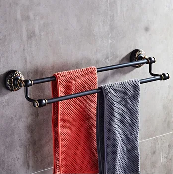 

Continuous System Space Aluminum Black Ancient Golden Pole To Fake Something Antique Carving Wipe Gold Towel Rod Height Rod