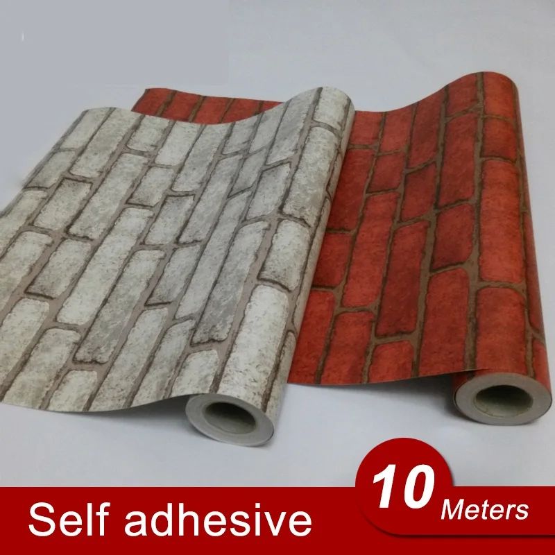 Us 1199 30 Di Scontovinile Adesivo Carta Da Parati Mattoni Autoadesivi Della Parete Del Pvc Impermeabile Brick Wall Paper Per Soggiorno Camera