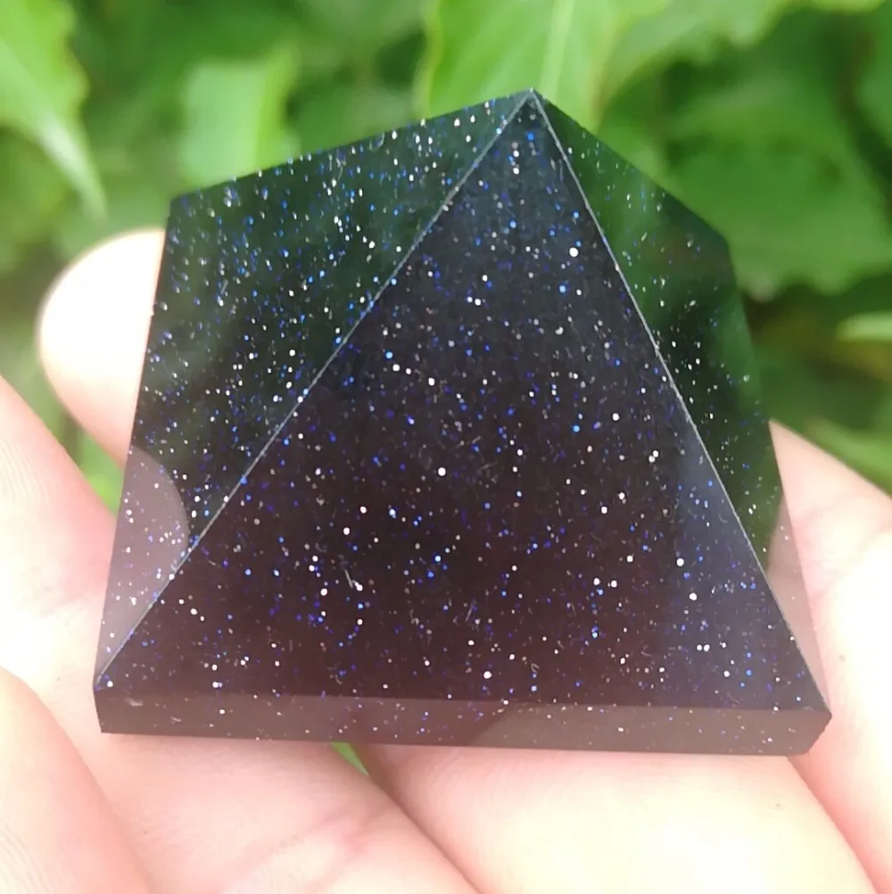 5 см натуральный синий песчаник пирамида из кристалла кварца исцеление рок прозрачный драгоценный камень кристалл Пирамида как подарок