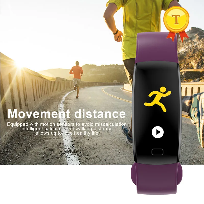 real 30m Waterproof Smart Bracelet Fitness Tracker Step count Band Alarm Calorie burnt remind Anti-lost Wristband | Электроника