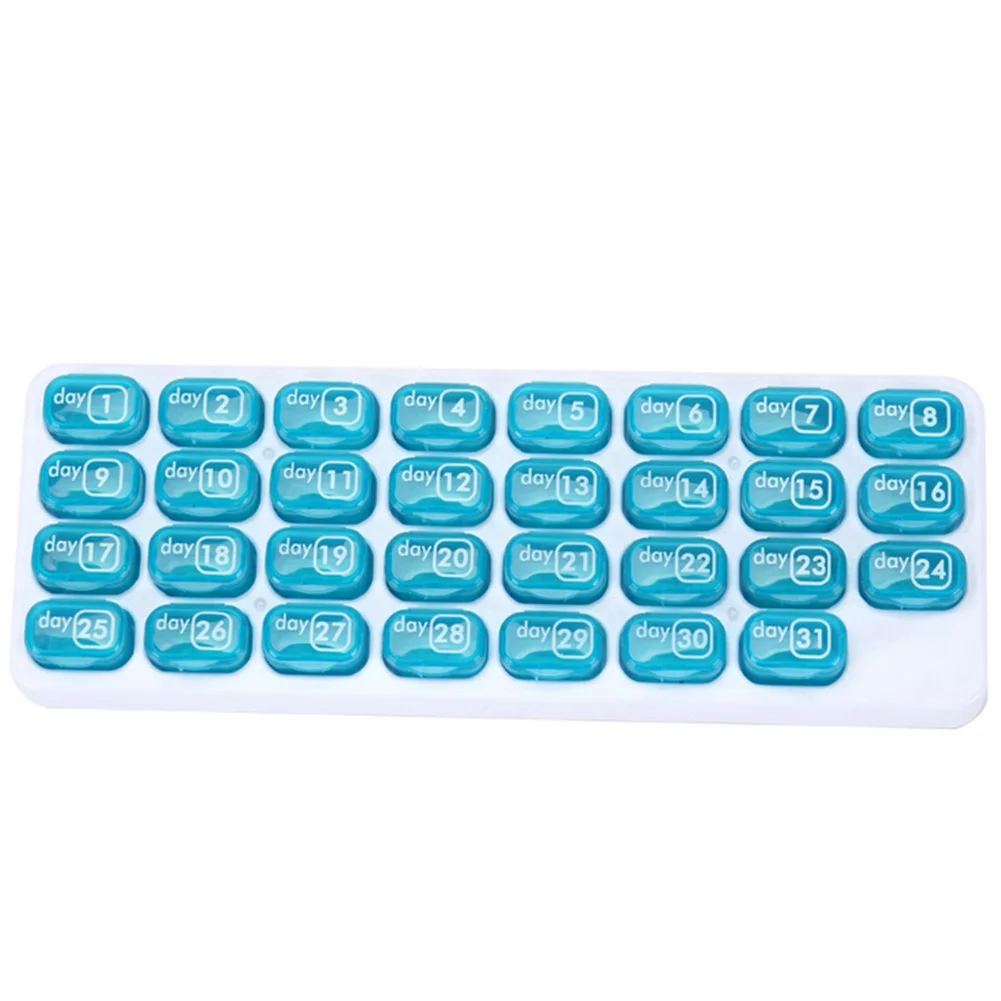 

Supplies Medicine Storage Folding Portable Case 31 Days Plastic Pill Box Durable Travel Use Monthly Daily Compartments Dispenser