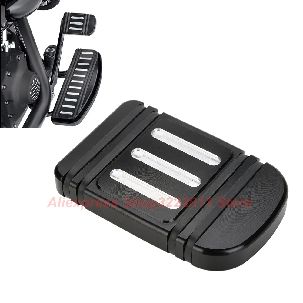 

Motorcycle CNC Edge Cut Large Brake Pedal Pad Cover For Harley Touring Electra Glides FLHT FLTR FLD Road King Dyna 1980-up