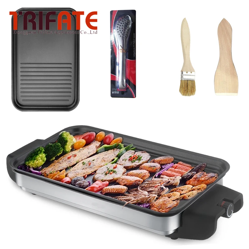 1100 W Rookloze Elektrische Pan Grill BBQ Grill Elektrische Raclette