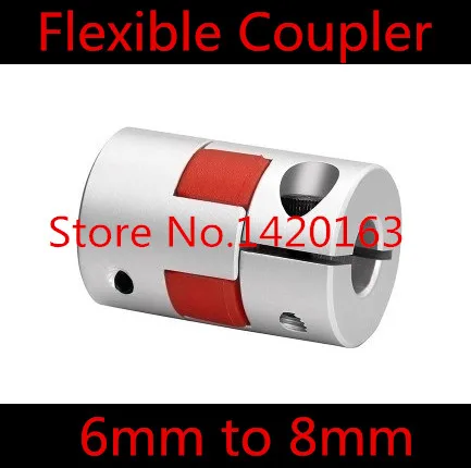 

5pcs Aluminium Plum Flexible Shaft Coupling D14 L22 6 x 8mm Motor Connector Flexible Coupler 6mm To 8mm