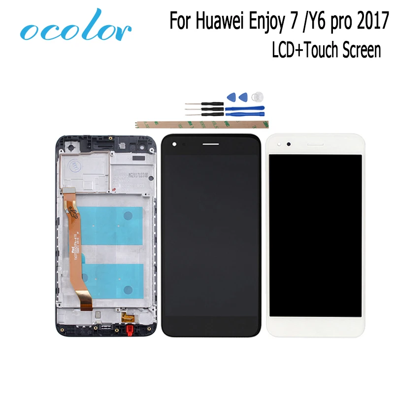 Цветной для Huawei Enjoy 7 Y6 pro 2017 SLA L02/L22/TL00 ЖК дисплей и сенсорный экран с рамкой P9 Lite Mini