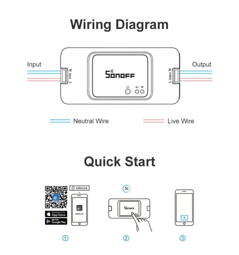 SONOFF RFR3- WIFI DIY Smart RF Control Switch Wireless Remote Auto Smart Home Wifi Sensor Switch Alexa Google Home