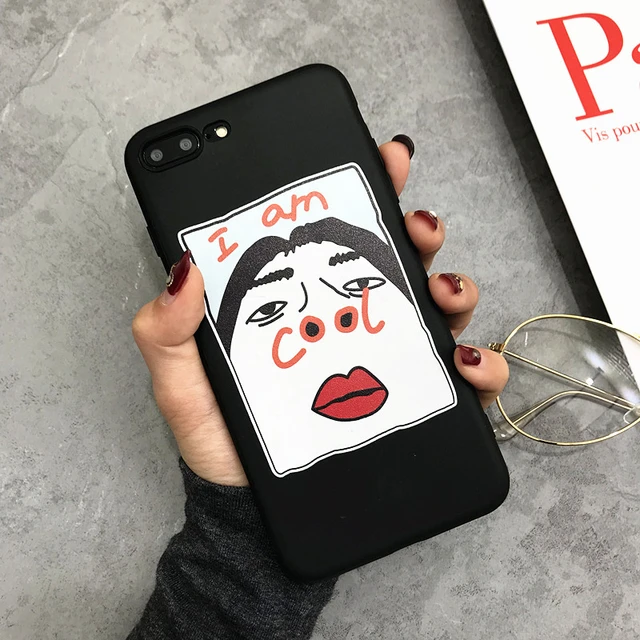 Funny Experssion Phone Cases For Iphone 6 6s 7 8 Plus For Iphone X Xr Xs Max Case Silicone 5 5s Se Back Cover Case Letter Coque Aliexpress