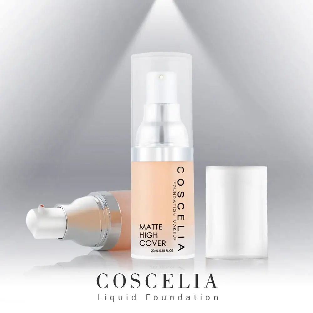 

COSCELIA 5 Colors Foundation Waterproof Makeup Base Soft Matte Foundation Cream Long-wear Color Changing Foundation For Makeup