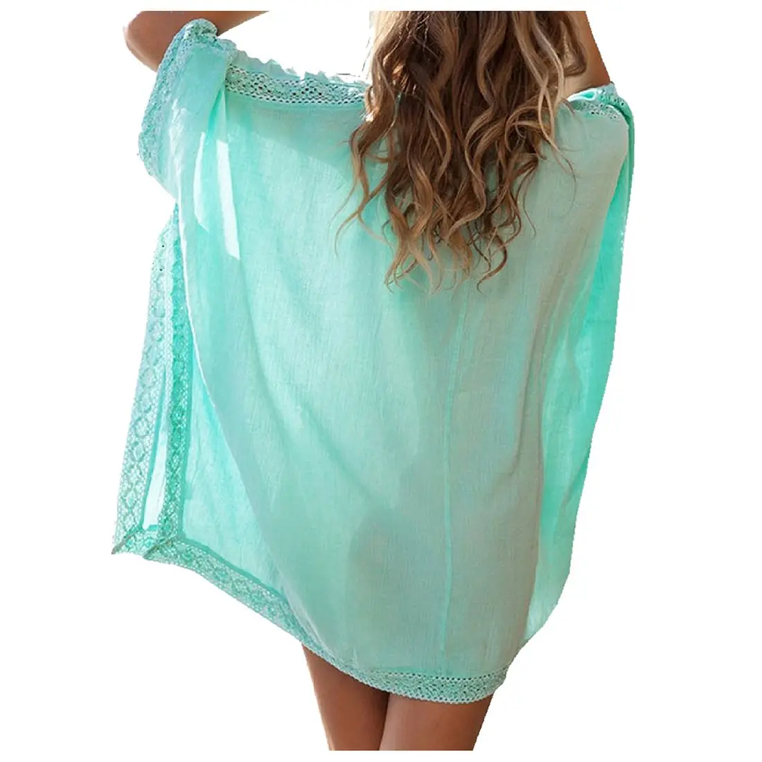Womens Solid Oversized Beach Cover Up Swimsuit Bathing Suit Beach Dress