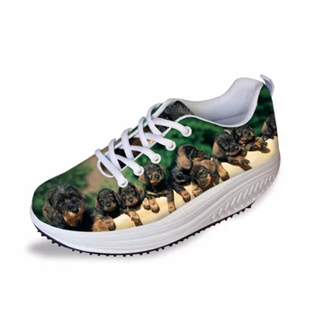 

NOIDYDESIGNS 3D Cute Animal Shirina Dog Pattern Female Casual Swing Shoes Fashion Women Height Increasing Shoes flat Female Shoe