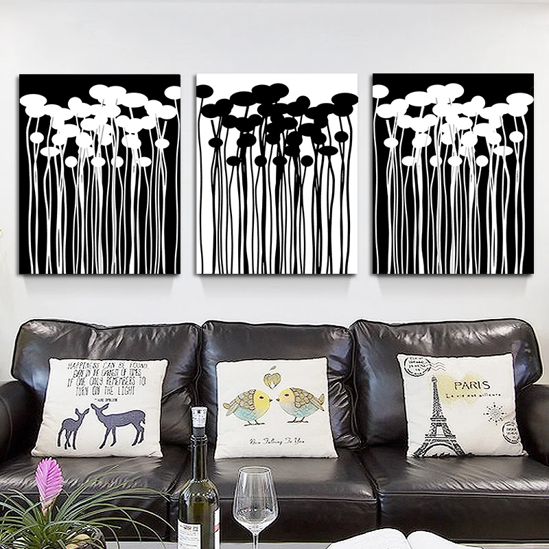 Print Oil Painting Pictures For Living Room Home Decor Abstract Black