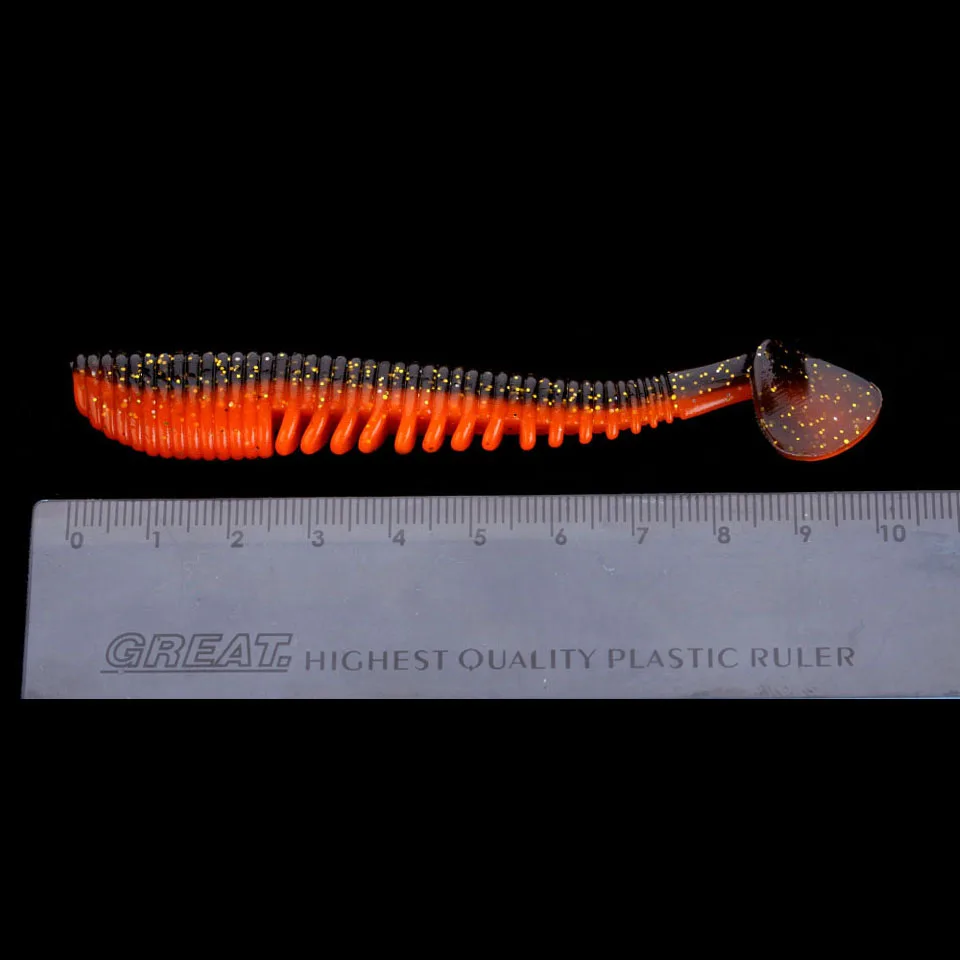 WALK FISH 4 шт./лот приманки для рыбной ловли Awaruna 110 мм 7 8 воблеры силиконовые