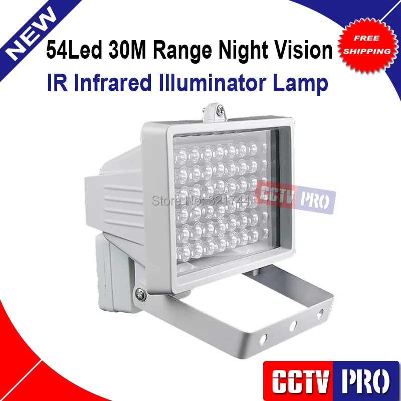 bilder für 30 mt 54 LED 12 V 8 Watt Nachtsicht Ir-infrarotscheinwerfer licht-lampe FÜHRTE Hilfs beleuchtung Für Sicherheit Cctv-kamera bilder für 30 mt 54 LED 12 V 8 Watt Nachtsicht Ir-infrarotscheinwerfer licht-lampe FÜHRTE Hilfs beleuchtung Für Sicherheit Cctv-kamera