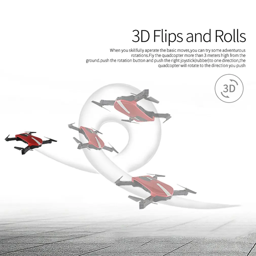 JY018 2,4G Wi-Fi FPV 30/200W HD Камера Складная 6-Axis Gyro Карманный беспилотный Радиоуправляемый летательный аппарат 3D-Flip удержания высоты Безголовый режим Квадрокоптер с дистанционным управлением