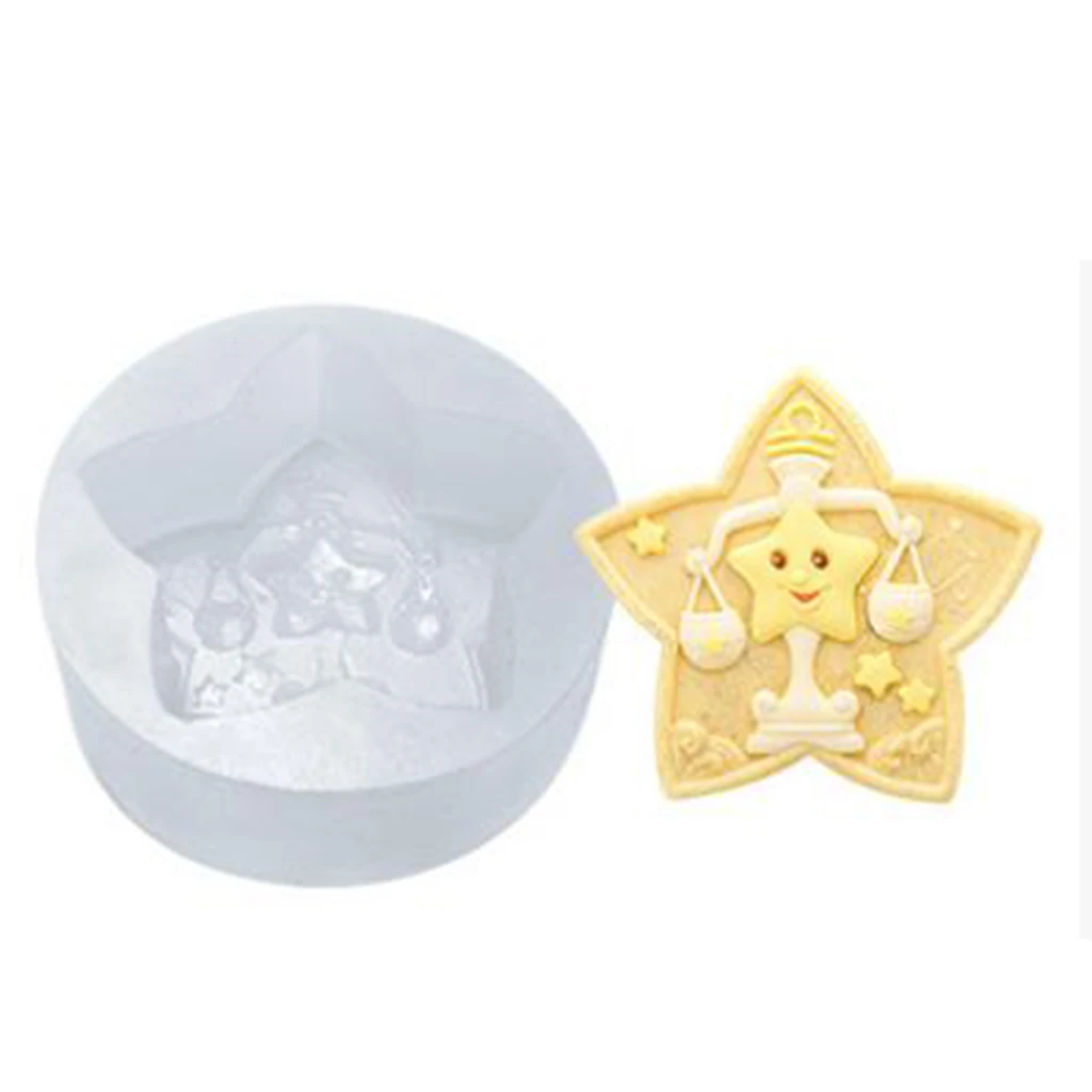 Food Grade Silicone Zodiac Sign Mold for Cake Decor,Resin Craft
