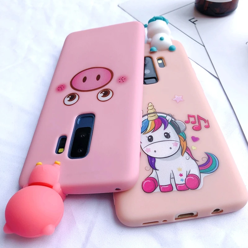 J4 J6 плюс 3D чехол etui samsung Galaxy J4 J6 плюс чехол Kawaii Единорог силиконовый чехол для samsung J4 J6 чехол для телефона