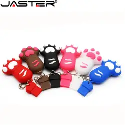 JASTER Очаровательная ручка USB Paw печать USB флэш-накопитель мини-накопитель 4 ГБ 8 ГБ 16 ГБ 32 ГБ 64 ГБ USB 2,0 для подарка Memoria USB палка