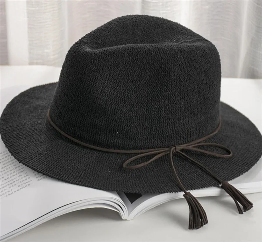 oversized black sun hat