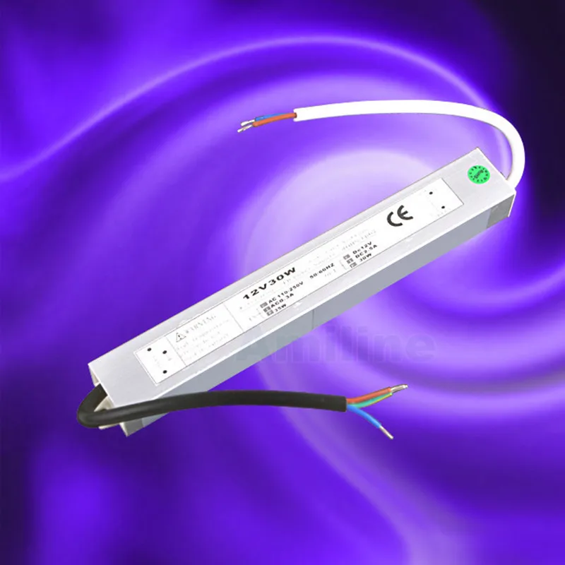 

Wholesale 12V 2.5A 30W Waterproof driver transformer power supply for LED Light Strip Switch 110V 220V AC 90V-250V to DC 12V