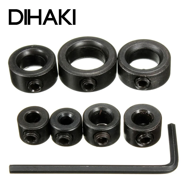 

8pcs/set 3-12mm Drill Depth Stop Collar Ring Positioner Drill Bit Spacing Ring Locator Woodworking Tools Gola Set Tools