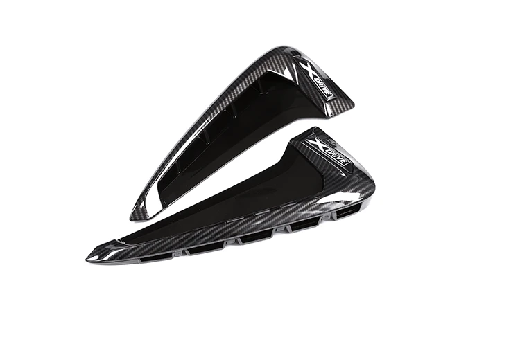 2 шт. углеродное волокно ABS автомобильное переднее крыло боковое вентиляционное отверстие Накладка для BMW серии X X5 F15 X5M F85 акула жабры боковое вентиляционное отверстие наклейка