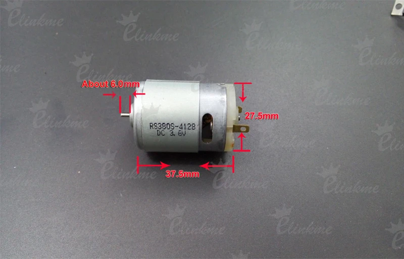 

3.6V DC motor RS380S-4128DC 3.6V of Electric screwdriver(The motor shaft(protrudes) 6mm )