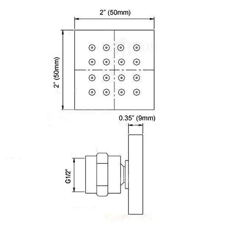 quyanre wanfan frap gappo 6PCS 2 inch Shower Body Massage Spray Jets 6 Unids Bath SPA Massage Jets Sprayer Aerosols Brass Chorros Shower Body Made2
