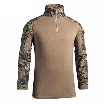 Армейская Мужская рубашка в Военном Стиле, страйкбольная рубашка BDU, Боевая тактическая рубашка с длинным рукавом, Мультикам - Цвет: 4