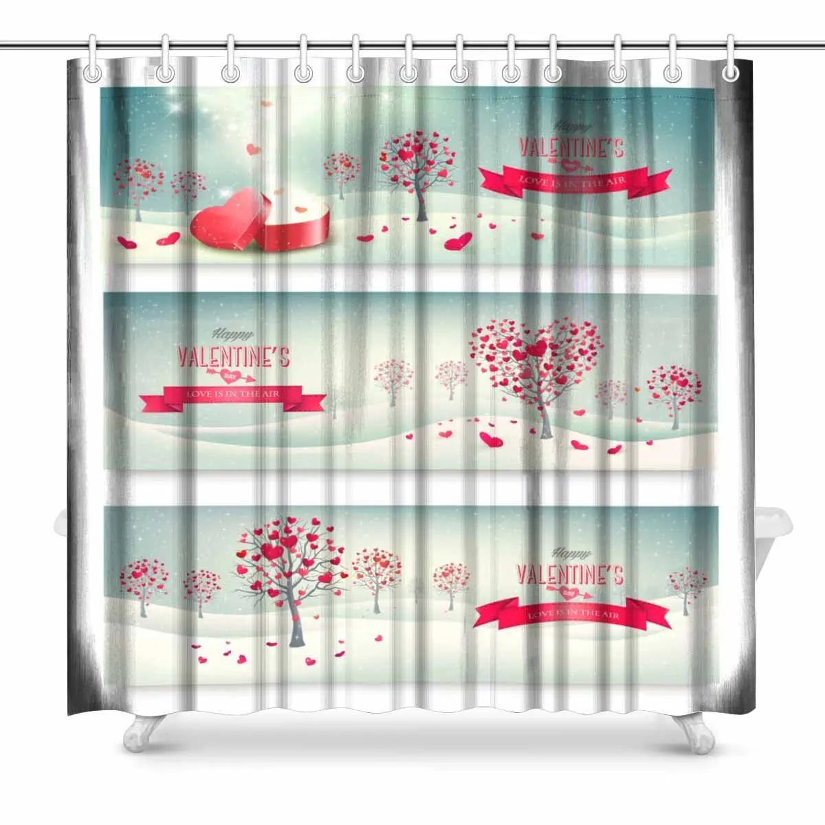 Aplysia Holiday Retro Banners Valentine Trees with Heart ...