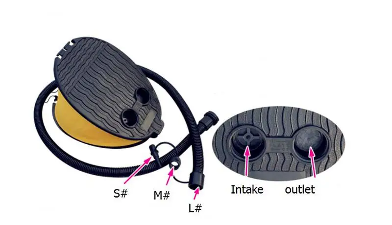 Mounchain في الهواء الطلق التجديف قارب خطوة على التضخم مضخة ل وسادة هوائية السرير المحمولة نافخة