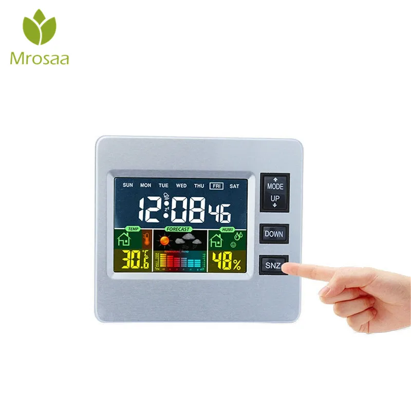 Hot Digital Temperature Hygrometer Clocks Weather Forecast Trends