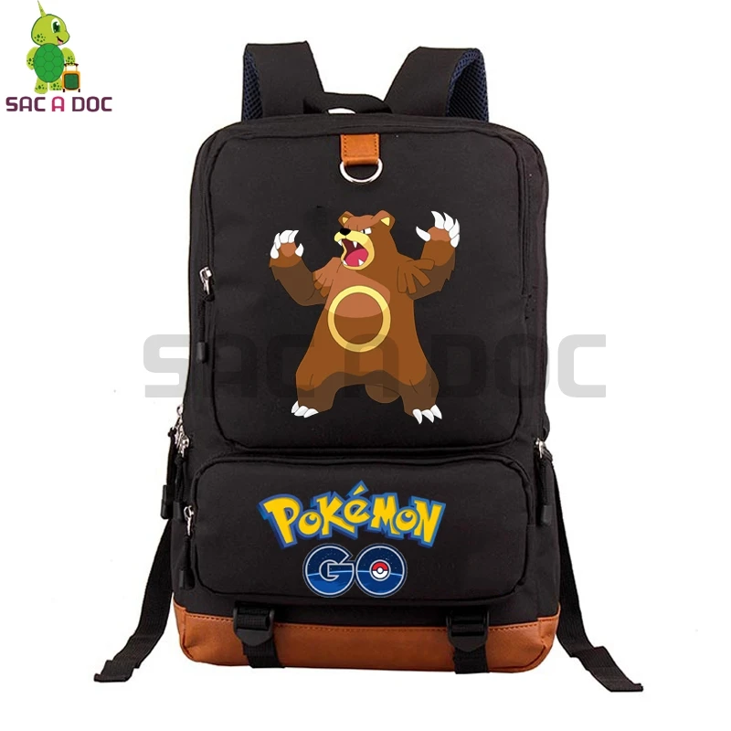 

Pokemon Go Ursaring School Bag Laptop Backpack for Teenage Boys Girls Large Capacity Travel Bags Women Men Daily Backpack