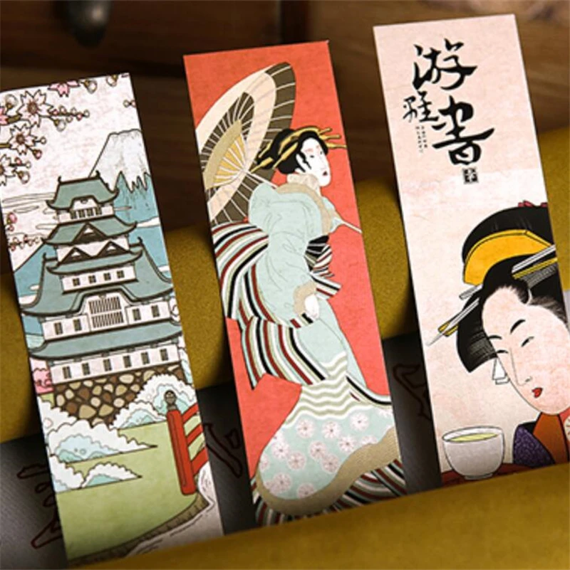 30 шт./лот милые кавайные бумажные закладки в винтажном японском стиле для книг для детей школьные материалы