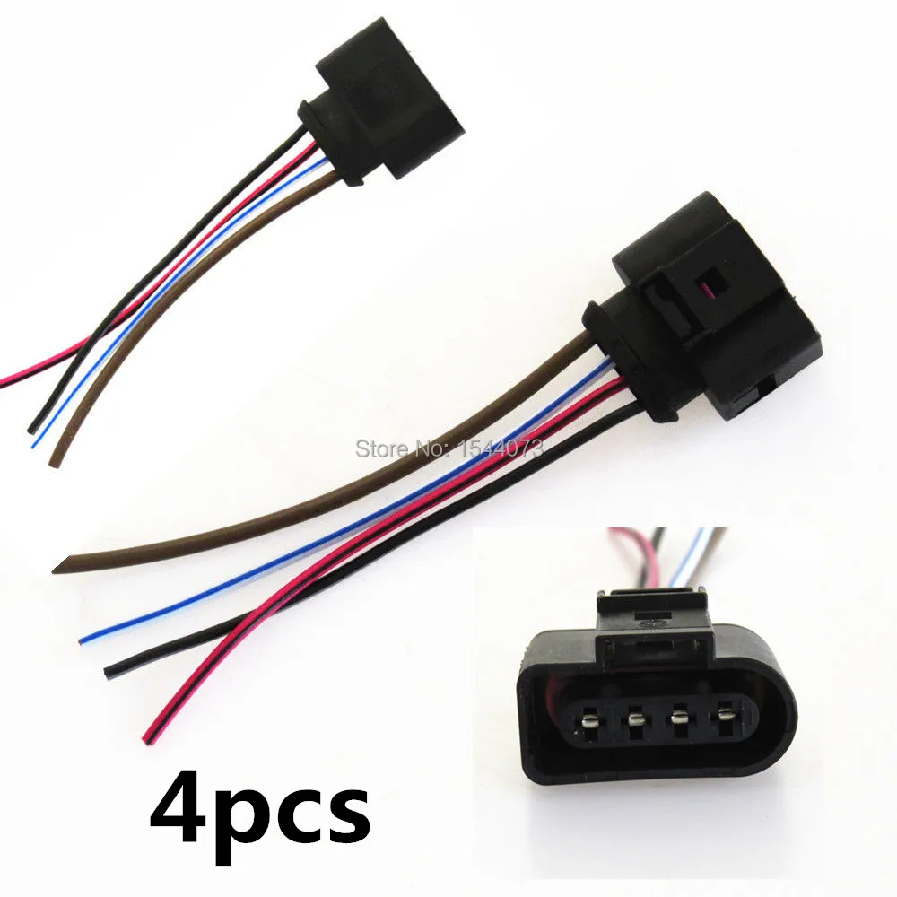 

Set 4 Ignition Coil 4 Pin 1J0973724 Connector Repair Kit 1J0 973 724 for Audi A4 A6 rs4 rs6 a8 VW Passat Cable Adapter