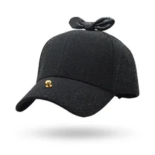 Новая мода, однотонный Блестящий бейсболка с ремешком, Кепка с бантом, Женская весенне-летняя солнцезащитная Кепка, Кепка в стиле хип-хоп, Регулируемая Кость