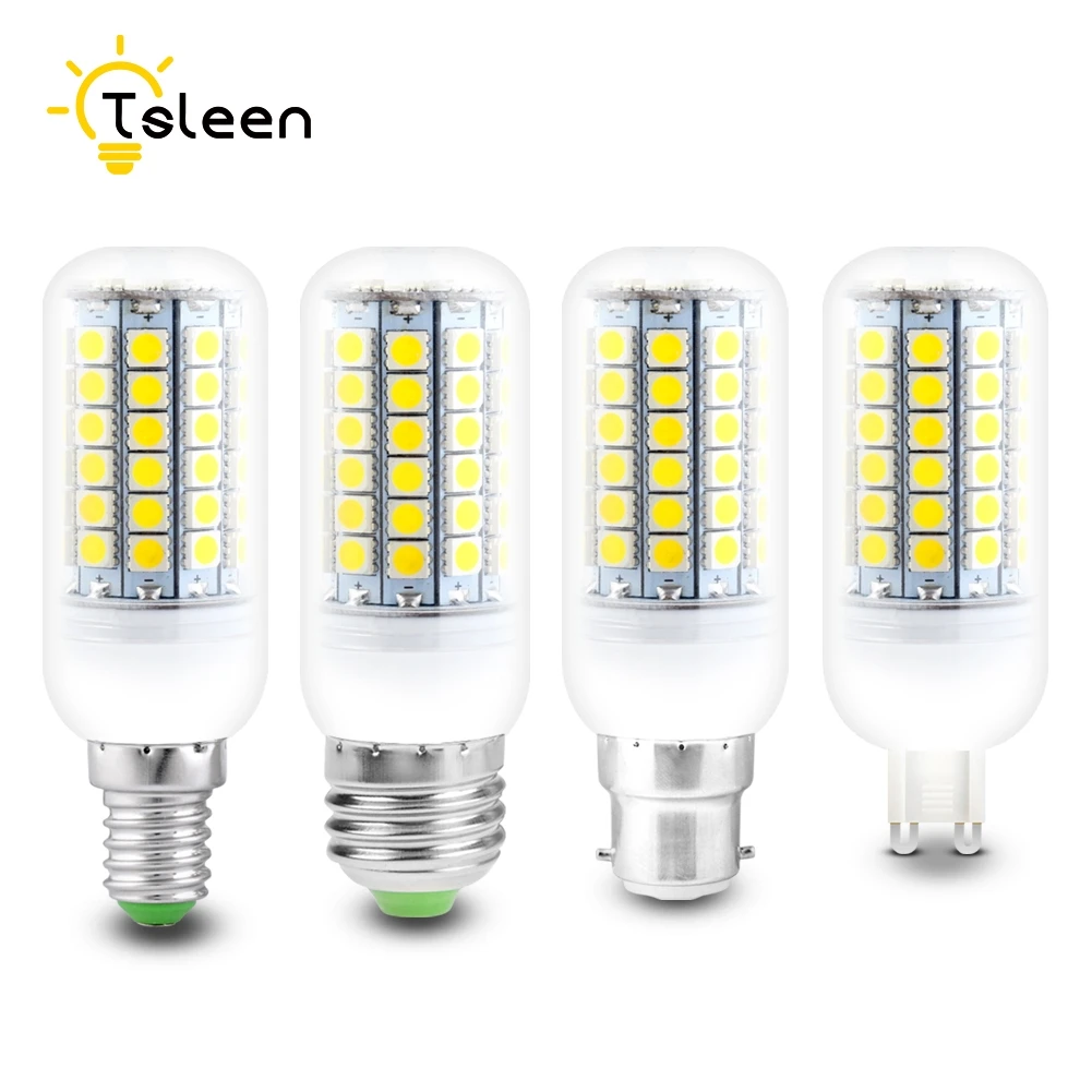 Светодиодные лампы E14 B22 GU10 G9 E27 SMD 5050 для наружного освещения с крышкой уличная