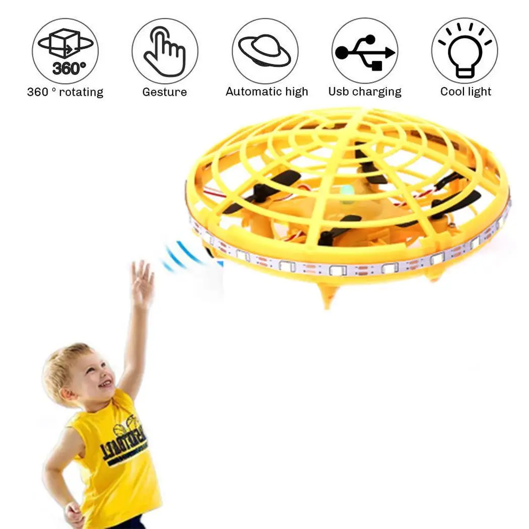 

Anti-collision Hand UFO Ball Flying Aircraft RC Toys Gravity Defying Hand-Controlled Suspension Helicopter Toy