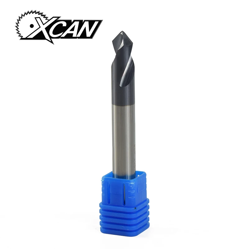 XCAN 1 Pieces Diameter 10mm Carbide Center Drill Bits Top 90 Degree CNC