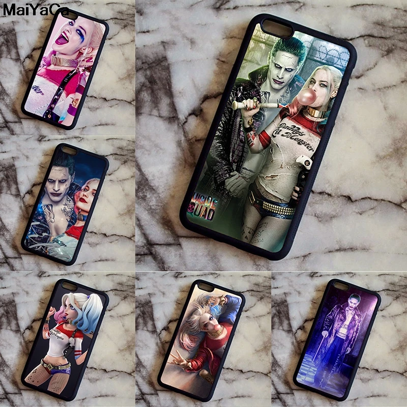 MaiYaCa The Joker &amp Harley Quinn для iPhone 4S SE 5C 5S 5 6 6S 7 8 Plus X XR XS MAX черный мягкий чехол телефона