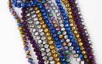

2MM gold ,blue ray ,bronze Crystal glass faceted Beads 15 color pick fit bracelet