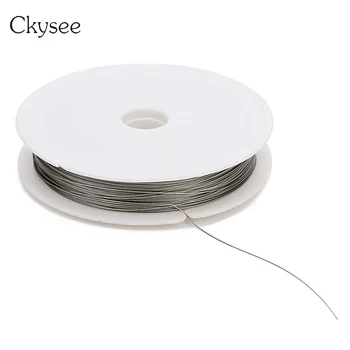 

Ckysee 1Roll/lot Transparent 0.3-0.8mm Beading Wire Findings Stainless Steel Thread Cord String For Necklace Diy Jewelry Making